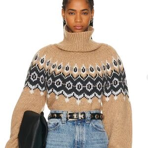 NWOT KHAITE Amaris Fair Isle Cashmere Sweater